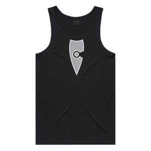 adult-mens-stylish-black-grey-white-two-tone-gym-wear-tank-top-singlet-shirt-emblem-chllen-lifestyle-wear