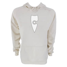 Load image into Gallery viewer, adult-mens-stylish-cream-white-hoodie-jumper-emblem-chllen-lifestyle-wear