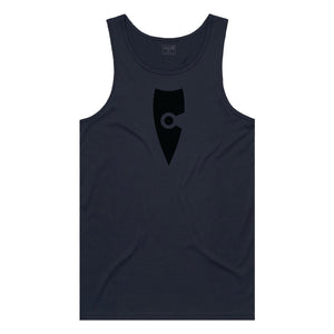 adult-mens-stylish-navy-black-two-tone-gym-wear-tank-top-singlet-shirt-emblem-chllen-lifestyle-wear