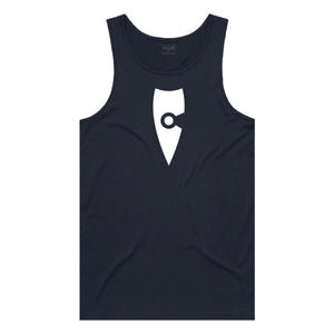 adult-mens-stylish-navy-white-two-tone-gym-wear-tank-top-singlet-shirt-emblem-chllen-lifestyle-wear