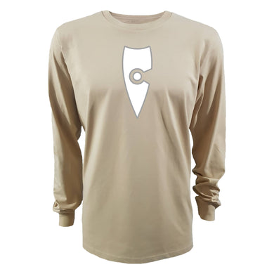 adult-mens-stylish-tan-white-long-sleeve-shirt-emblem-chllen-lifestyle-wear