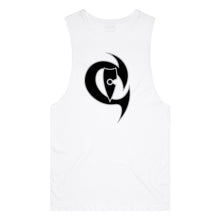 Load image into Gallery viewer, adult-mens-white-black-grey-two-tone-gym-wear-tank-top-singlet-shirt-evolve-chllen-lifestyle-wear