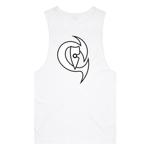 adult-mens-white-black-two-tone-gym-wear-tank-top-singlet-shirt-evolve-chllen-lifestyle-wear