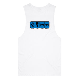 adult-mens-white-blue-tank-top-surf-chill-sleep-repeat-chllen-lifestyle-wear