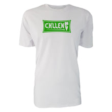 Load image into Gallery viewer, adult-mens-white-green-shirt-viben-chill-chllen-lifestyle-wear