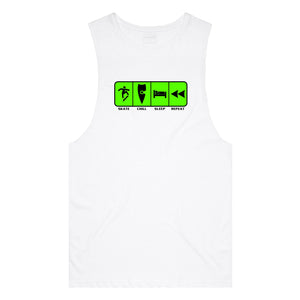 adult-mens-white-green-tank-top-skate-chill-sleep-repeat-chllen-lifestyle-wear