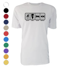 Load image into Gallery viewer, adult-mens-white-grey-casual-scoot-wear-t-shirt-scoot-chill-sleep-repeat-chllen-lifestyle-wear