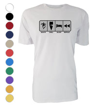 Load image into Gallery viewer, adult-mens-white-grey-casual-skate-wear-t-shirt-skate-chill-sleep-repeat-chllen-lifestyle-wear