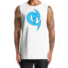 Load image into Gallery viewer, adult-mens-white-gym-wear-tank-top-singlet-shirt-evolve-chllen-lifestyle-wear-front