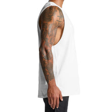 Load image into Gallery viewer, adult-mens-white-gym-wear-tank-top-singlet-shirt-evolve-chllen-lifestyle-wear-side