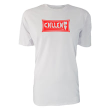 Load image into Gallery viewer, adult-mens-white-red-shirt-viben-chill-chllen-lifestyle-wear