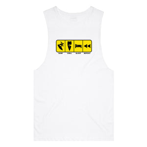 adult-mens-white-yellow-tank-top-surf-chill-sleep-repeat-chllen-lifestyle-wear