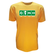 Load image into Gallery viewer, adult-mens-yellow-green-casual-bmx-wear-t-shirt-bmx-chill-sleep-repeat-chllen-lifestyle-wear