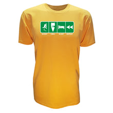 Load image into Gallery viewer, adult-mens-yellow-green-casual-scoot-wear-t-shirt-scoot-chill-sleep-repeat-chllen-lifestyle-wear