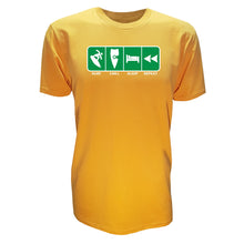 Load image into Gallery viewer, adult-mens-yellow-green-casual-surf-wear-t-shirt-surf-chill-sleep-repeat-chllen-lifestyle-wear