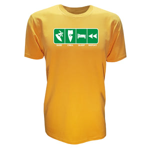 adult-mens-yellow-green-casual-surf-wear-t-shirt-surf-chill-sleep-repeat-chllen-lifestyle-wear