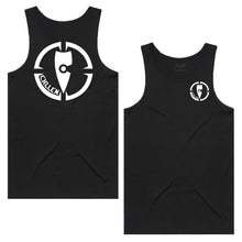 Load image into Gallery viewer, adults-mens-black-white-two-tone-tank-top-singlet-shirt-casual-gym-wear-chllen-lifestyle-wear