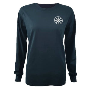 womans-girls-ladies-navy-white-long-sleeve-blossom-chllen-lifestyle-wear-front