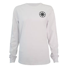 Load image into Gallery viewer, womans-girls-ladies-white-black-long-sleeve-blossom-chllen-lifestyle-wear-front