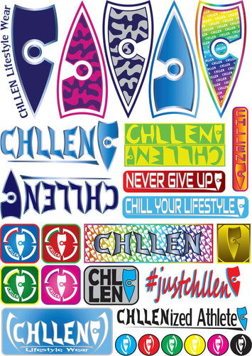 A4 Sticker Sheet colourful colorful CHLLEN Lifestye wear multi colour sticker sheet