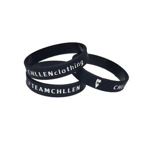 chillen chllen lifestyle wear black-white silicone wrist band marble