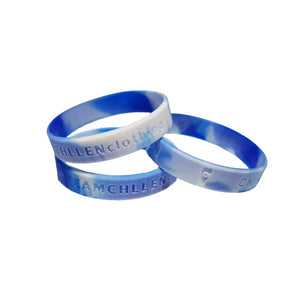 chillen chllen lifestyle wear blue-white silicone wrist band marble