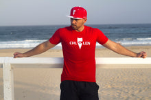 Load image into Gallery viewer, chillen chllen lifestyle wear casual red-white shirt t-shirt tee red-white snapback hat