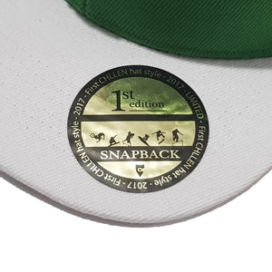 chillen chllen lifestyle wear green-white snapback hat 1st edition