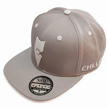 Load image into Gallery viewer, grey white snapback hat cap lifestyle wear chllen chillen clothing chillin apparel