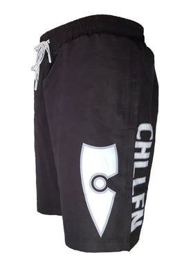 chillen chllen lifestyle wear kids black-white board shorts boardies 