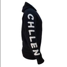 Load image into Gallery viewer, kids black white hoodie jumper chllen lifestyle wear chillen clothing chillin