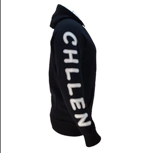 kids black white hoodie jumper chllen lifestyle wear chillen clothing chillin