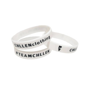 chillen chllen lifestyle wear white silicone wrist band