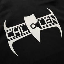 Load image into Gallery viewer, chllen lifestyle wear adults mens stylish black hoodie Brand Logo Deluxe Logo