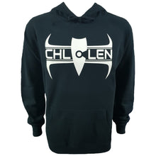 Load image into Gallery viewer, chllen lifestyle wear adults mens stylish navy hoodie brand logo deluxe front
