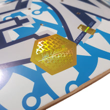Load image into Gallery viewer, chllen lifestyle wear blizzard skateboard deck arctic blue 1st edition sticker