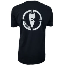 Load image into Gallery viewer, mens black tee shirt chllen lifestyle wear inbound back