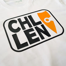 Load image into Gallery viewer, mens fluro orange tee shirt radiate sodalite logo chllen lifestyle wear