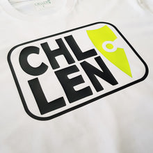 Load image into Gallery viewer, mens fluro yellow tee shirt radiate Scapolite logo chllen lifestyle wear