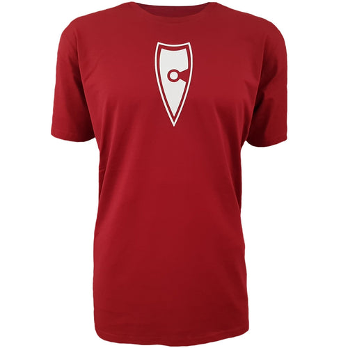 mens red stylish defiant t-shirt tee chllen lifestyle wear