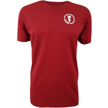 Load image into Gallery viewer, mens red tee shirt chllen lifestyle wear inbound front