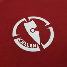 Load image into Gallery viewer, mens red tee shirt chllen lifestyle wear inbound logo