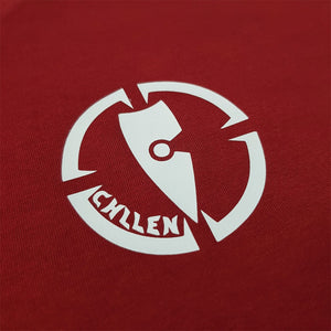 mens red tee shirt chllen lifestyle wear inbound logo