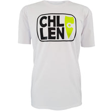 Load image into Gallery viewer, mens stylish fluro yellow tee shirt radiate Scapolite logo chllen lifestyle wear