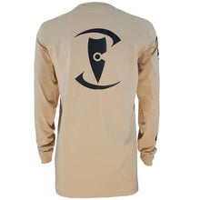 Load image into Gallery viewer, mens stylish tan long sleeve shirt  zentrix chllen lifestyle wear back