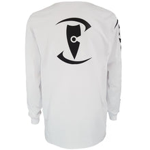 Load image into Gallery viewer, mens stylish white long sleeve shirt zentrix chllen lifestyle wear back